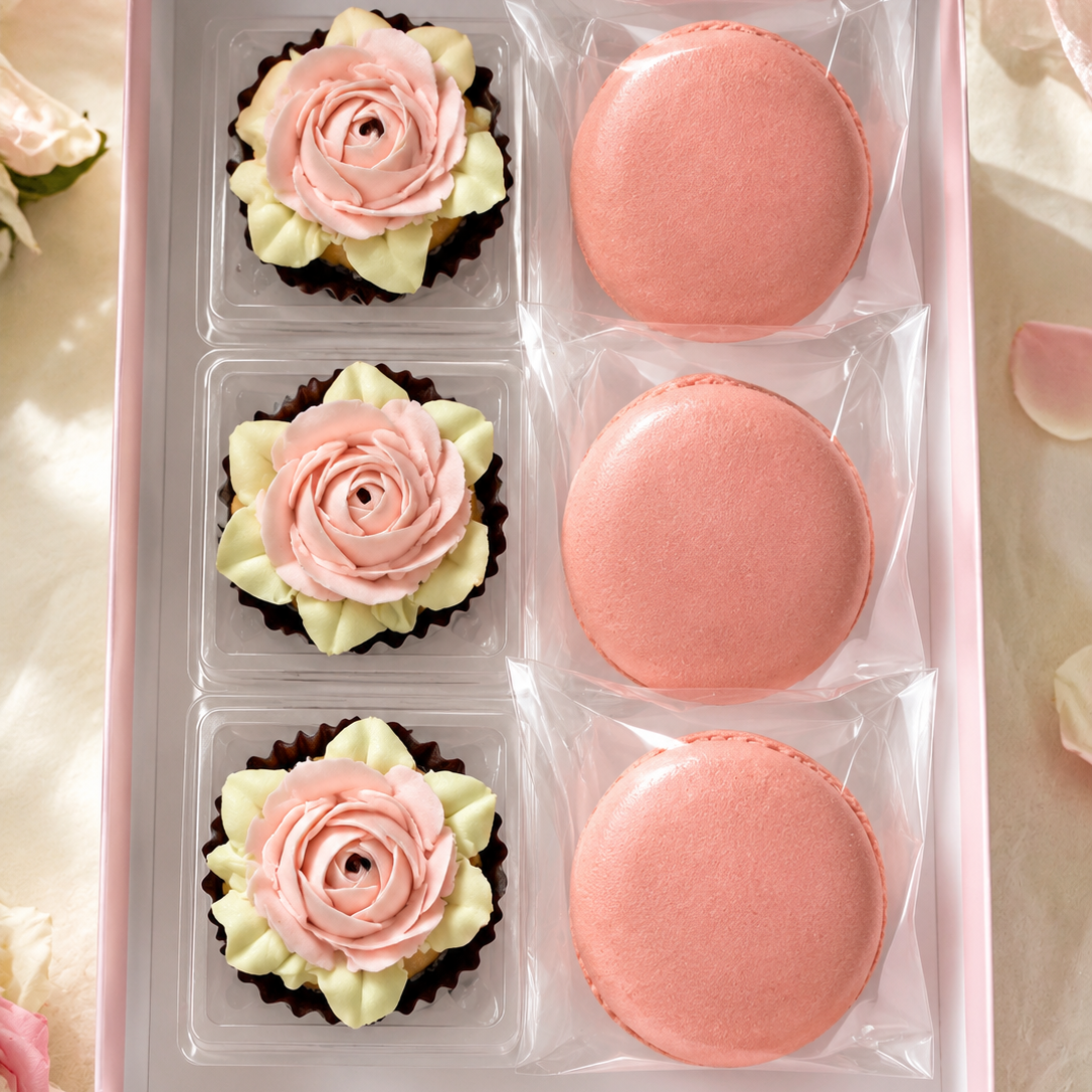 Fragrant rose cupcakes